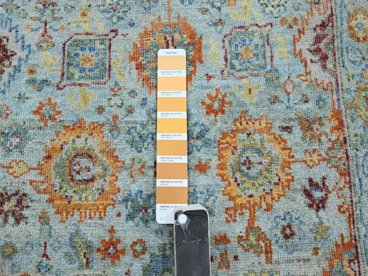 2'6" x 22'0" New Hand Knotted Blue Wool Runner Oriental Rug - MOA10275808