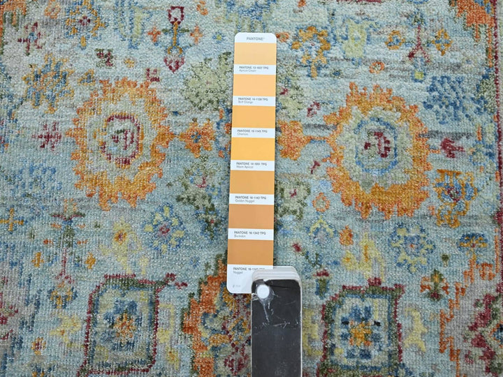 2'5" x 24'10" New Hand Knotted Blue Wool Runner Oriental Rug - MOA10275809