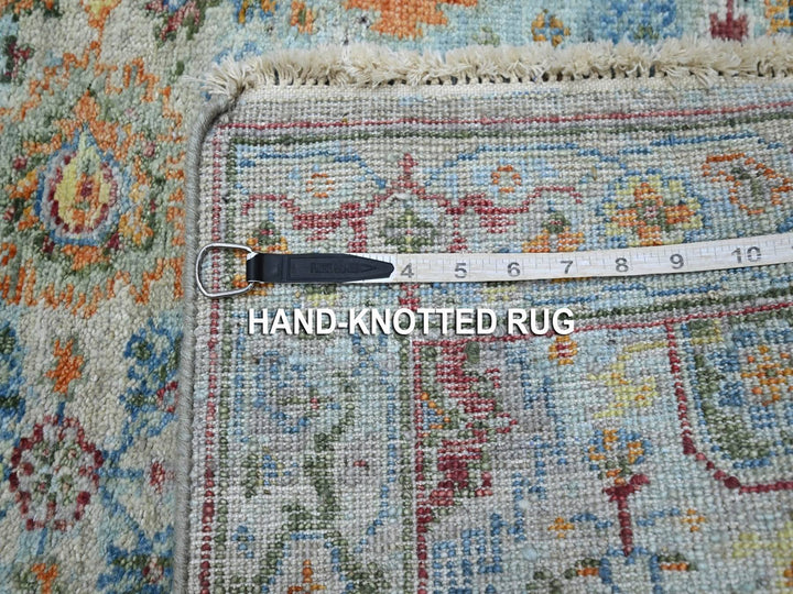 2'7" x 13'9" New Hand Knotted Blue Wool Runner Oriental Rug - MOA10275811