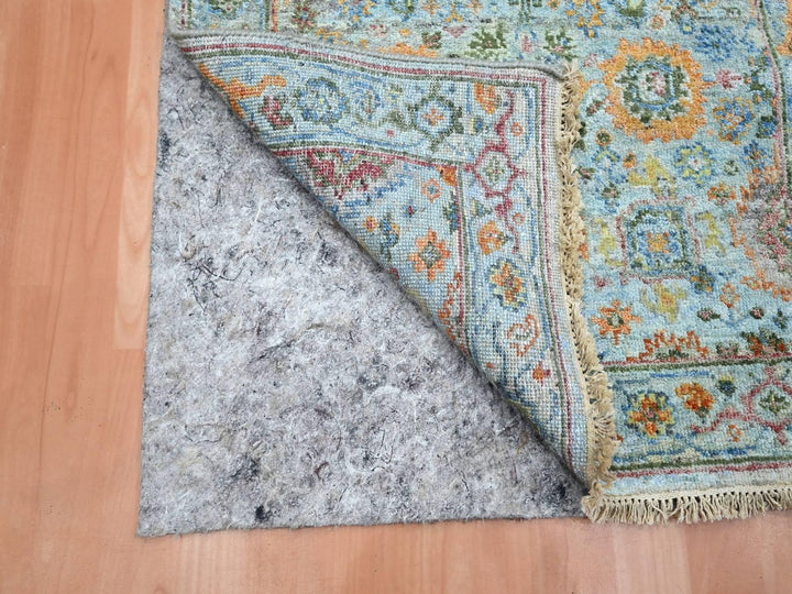 2'6" x 11'10" New Hand Knotted Blue Wool Runner Oriental Rug - MOA10275812
