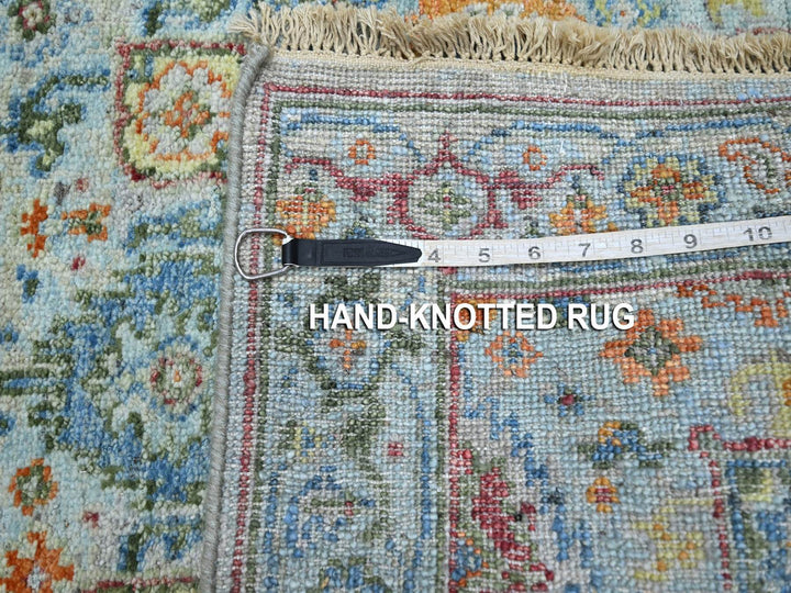 2'6" x 11'10" New Hand Knotted Blue Wool Runner Oriental Rug - MOA10275812