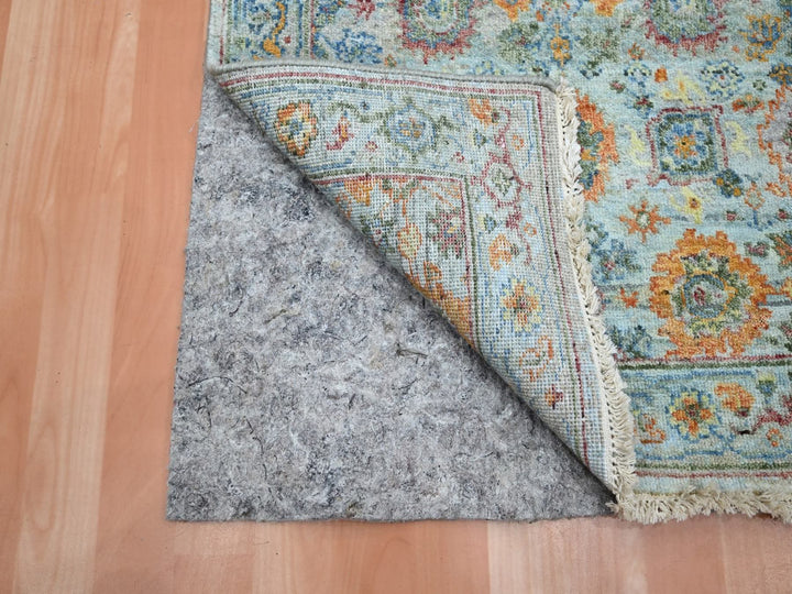 2'5" x 7'11" New Hand Knotted Blue Wool Runner Oriental Rug - MOA10275814