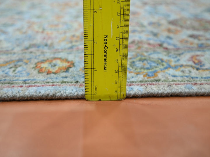 2'6" x 5'11" New Hand Knotted Blue Wool Runner Oriental Rug - MOA10275815