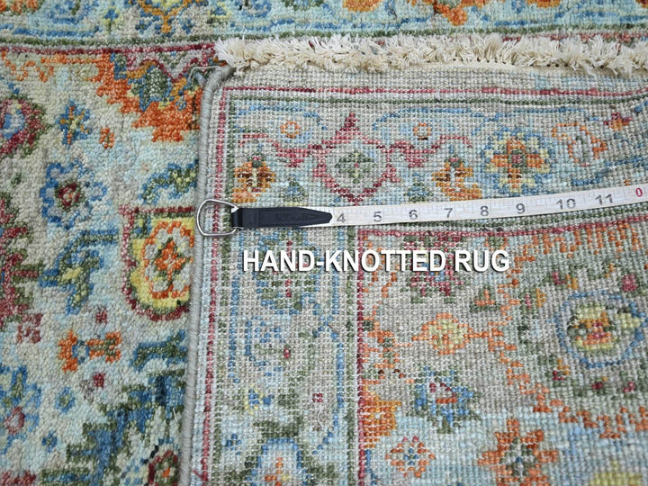 2'6" x 5'11" New Hand Knotted Blue Wool Runner Oriental Rug - MOA10275815