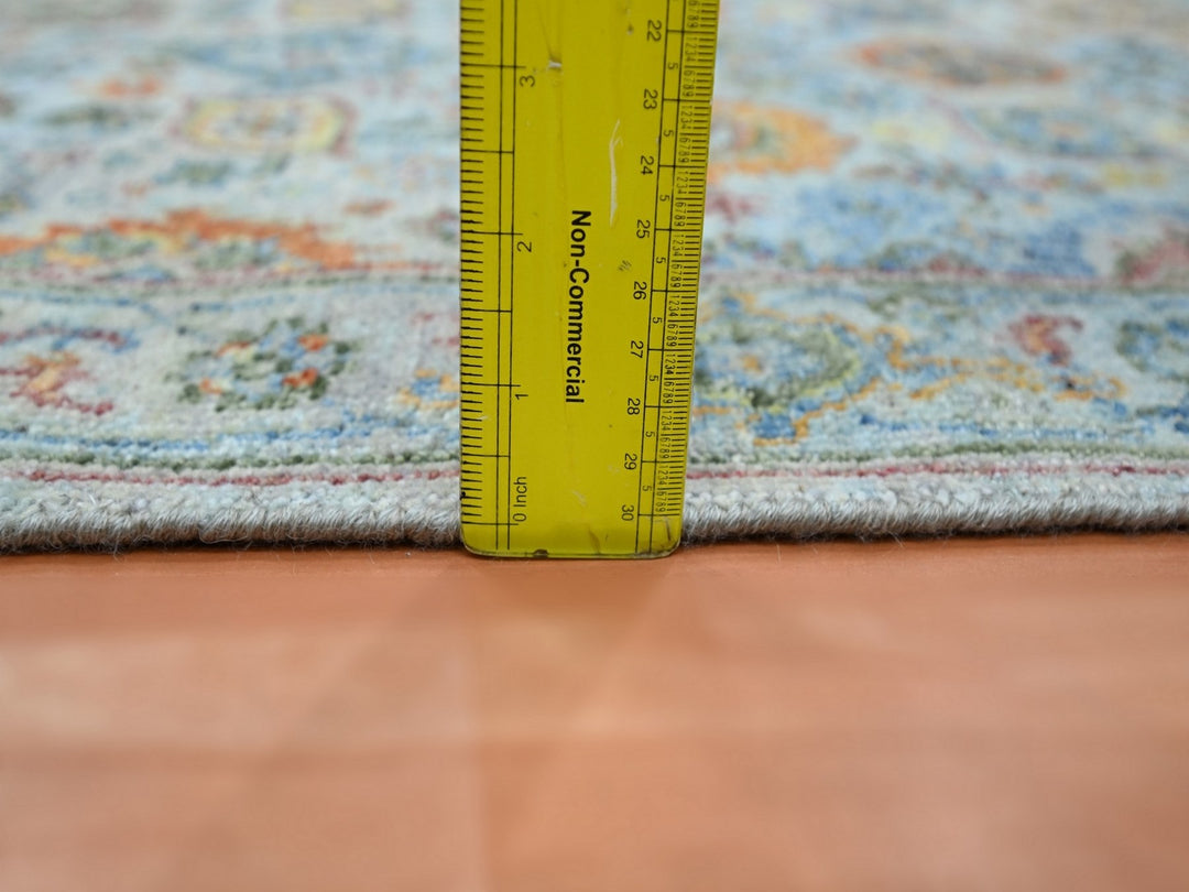 2'5" x 8'0" New Hand Knotted Blue Wool Runner Oriental Rug - MOA10275816