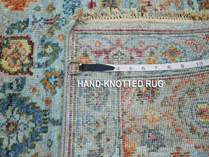 2'6" x 5'11" New Hand Knotted Blue Wool Runner Oriental Rug - MOA10275817