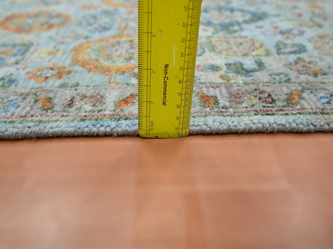 1'11" x 2'11" New Hand Knotted Blue Wool Rectangle Oriental Rug - MOA10275818