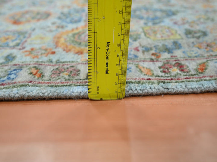 1'11" x 2'11" New Hand Knotted Blue Wool Rectangle Oriental Rug - MOA10275819