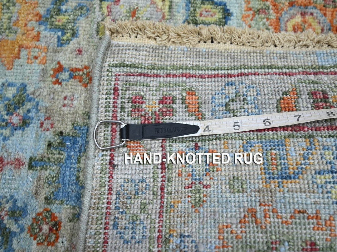 1'11" x 3'0" New Hand Knotted Blue Wool Rectangle Oriental Rug - MOA10275821