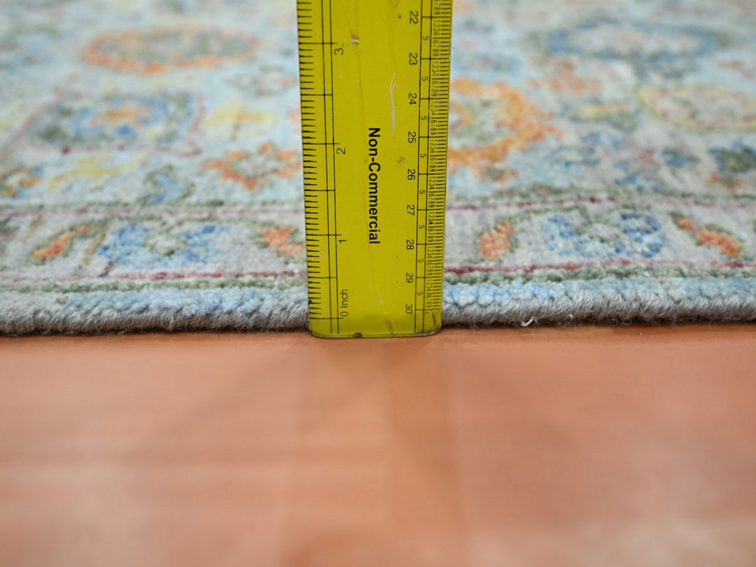 1'11" x 3'0" New Hand Knotted Blue Wool Rectangle Oriental Rug - MOA10275822