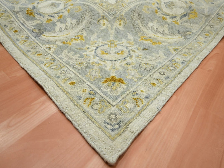 12'2" x 15'6" New Hand Knotted Ivory Wool Rectangle Oriental Rug - MOA10275825