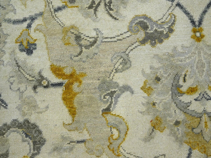 12'2" x 15'6" New Hand Knotted Ivory Wool Rectangle Oriental Rug - MOA10275825