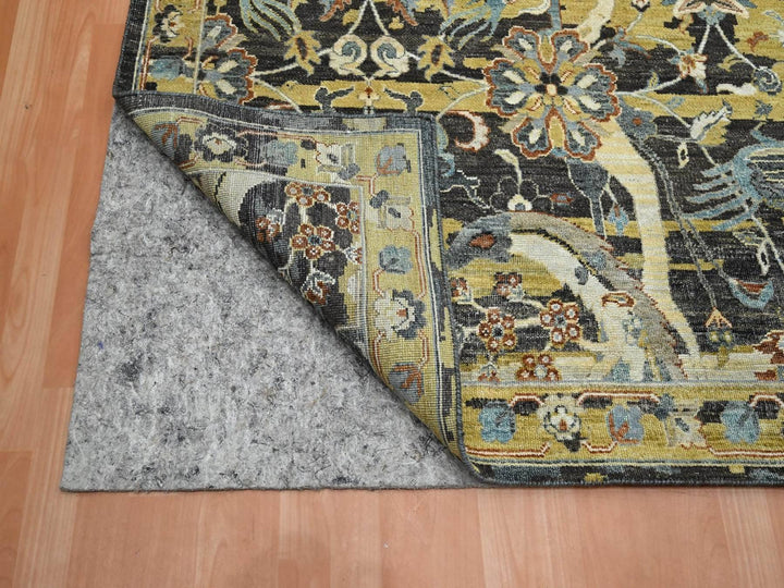 12'0" x 15'1" New Hand Knotted Brown Wool Rectangle Oriental Rug - MOA10275827