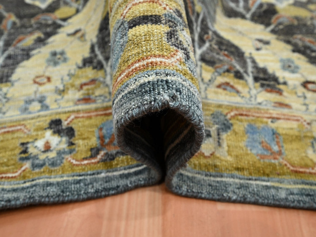 12'0" x 15'1" New Hand Knotted Brown Wool Rectangle Oriental Rug - MOA10275827