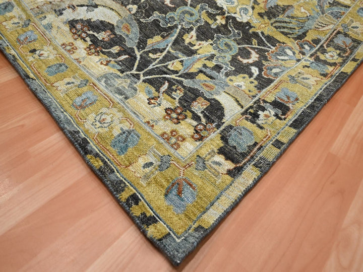 12'0" x 15'1" New Hand Knotted Brown Wool Rectangle Oriental Rug - MOA10275827