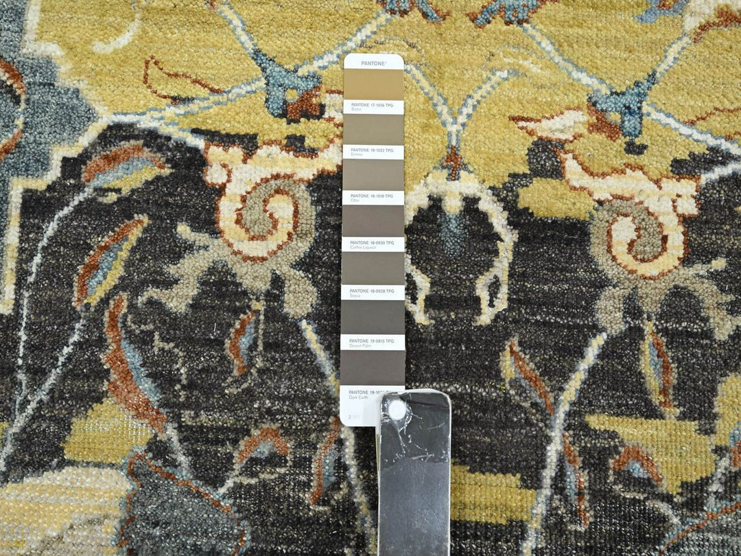 12'0" x 15'1" New Hand Knotted Brown Wool Rectangle Oriental Rug - MOA10275827