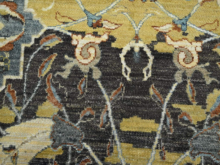 12'0" x 15'1" New Hand Knotted Brown Wool Rectangle Oriental Rug - MOA10275827