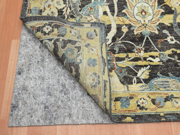 9'10" x 14'6" New Hand Knotted Brown Wool Rectangle Oriental Rug - MOA10275828