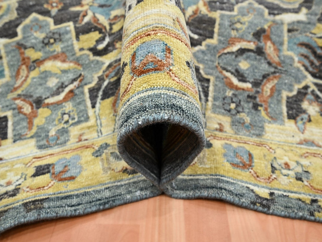 9'10" x 14'6" New Hand Knotted Brown Wool Rectangle Oriental Rug - MOA10275828