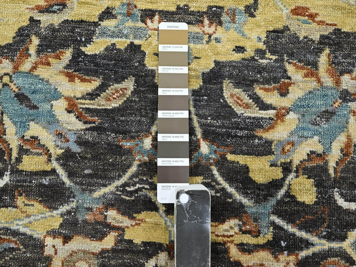 9'10" x 14'6" New Hand Knotted Brown Wool Rectangle Oriental Rug - MOA10275828