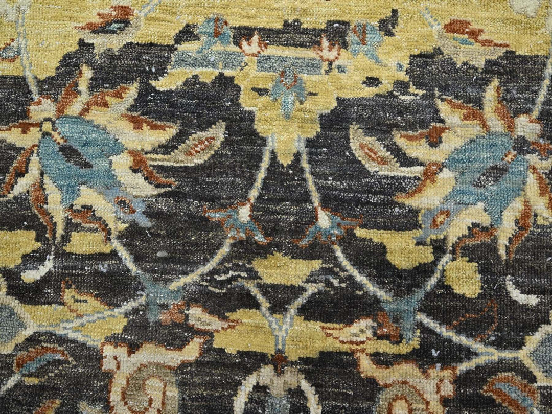 9'10" x 14'6" New Hand Knotted Brown Wool Rectangle Oriental Rug - MOA10275828