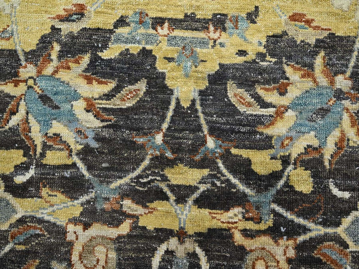 9'10" x 14'6" New Hand Knotted Brown Wool Rectangle Oriental Rug - MOA10275828