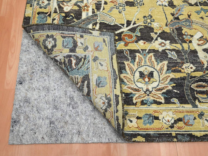 8'11" x 12'4" New Hand Knotted Brown Wool Rectangle Oriental Rug - MOA10275829