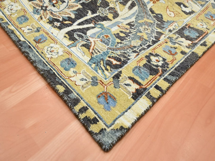 8'11" x 12'4" New Hand Knotted Brown Wool Rectangle Oriental Rug - MOA10275829