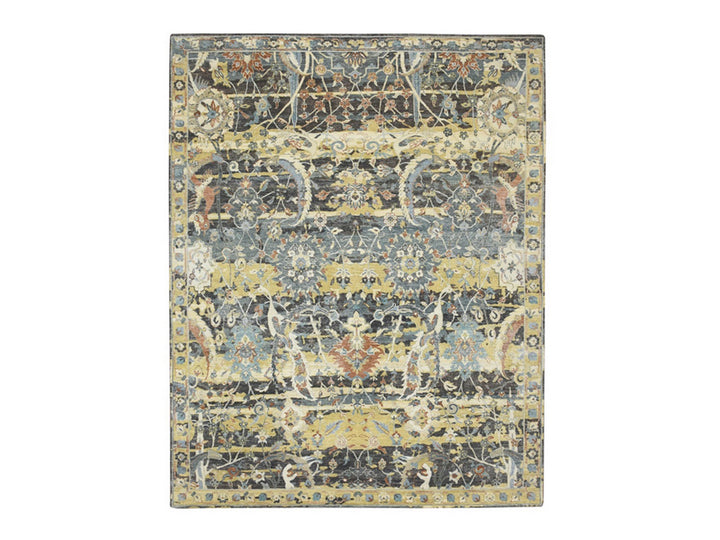 7'11" x 10'1" New Hand Knotted Brown Wool Rectangle Oriental Rug - MOA10275830