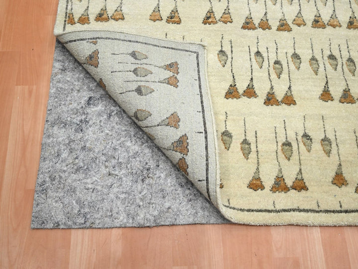 10'1" x 14'3" New Hand Knotted Brown Wool Rectangle Oriental Rug - MOA10275831