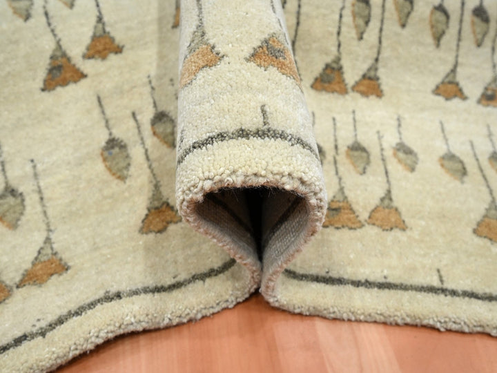 10'1" x 14'3" New Hand Knotted Brown Wool Rectangle Oriental Rug - MOA10275831