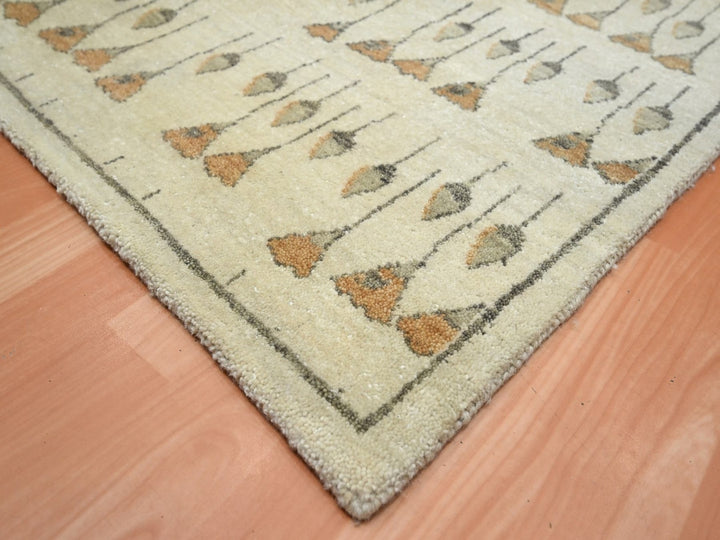 10'1" x 14'3" New Hand Knotted Brown Wool Rectangle Oriental Rug - MOA10275831