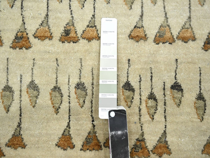 10'1" x 14'3" New Hand Knotted Brown Wool Rectangle Oriental Rug - MOA10275831