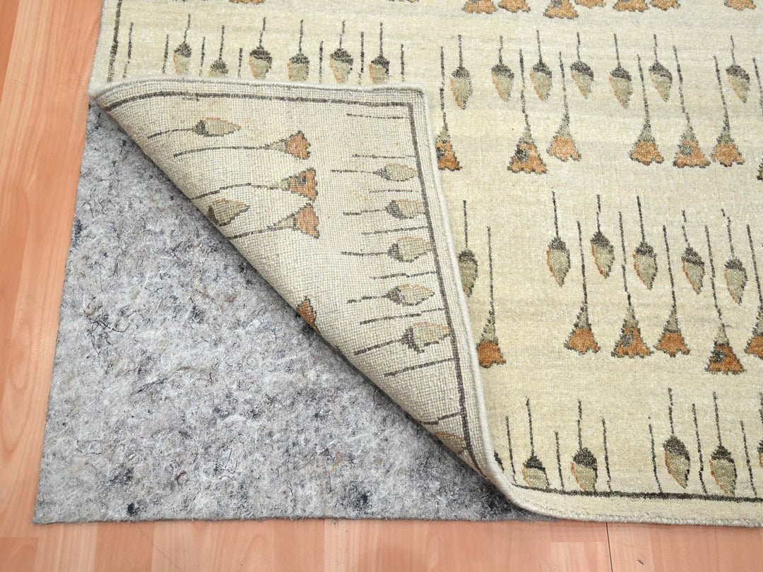 8'3" x 10'2" New Hand Knotted Brown Wool Rectangle Oriental Rug - MOA10275832