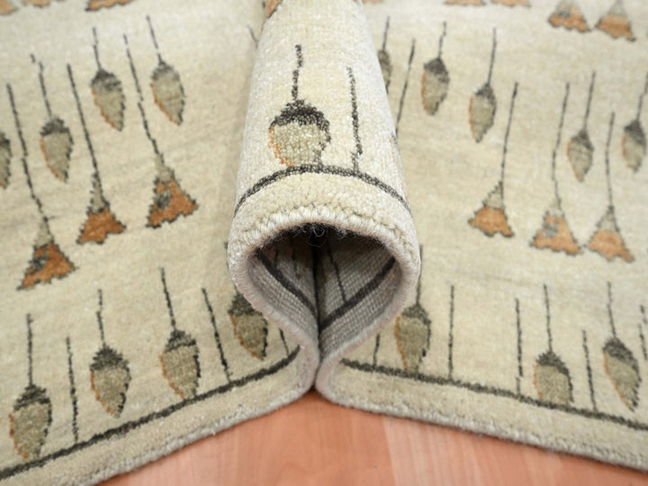 8'3" x 10'2" New Hand Knotted Brown Wool Rectangle Oriental Rug - MOA10275832