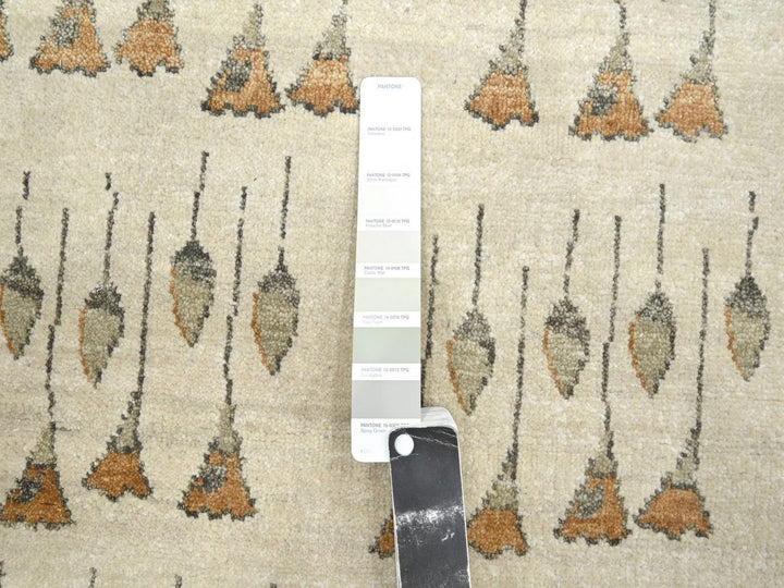 8'3" x 10'2" New Hand Knotted Brown Wool Rectangle Oriental Rug - MOA10275832