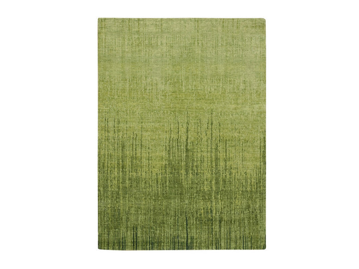 5'3" x 7'4" New Hand Knotted Green Wool Rectangle Oriental Rug - MOA10275837