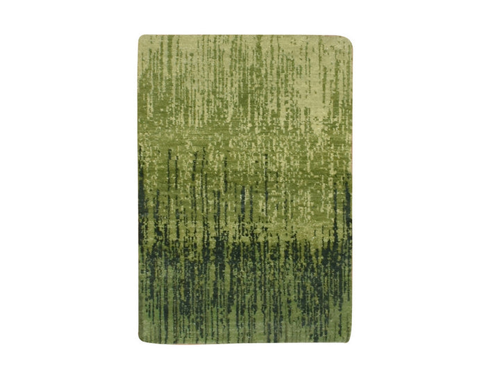 2'0" x 3'0" New Hand Knotted Green Wool Rectangle Oriental Rug - MOA10275852