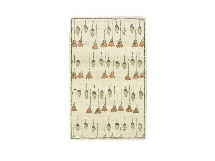 2'1" x 3'5" New Hand Knotted Brown Wool Rectangle Oriental Rug - MOA10275853