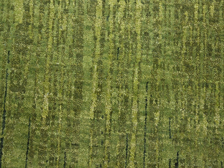 9'11" x 9'11" New Hand Knotted Green Wool Round Oriental Rug - MOA10275857