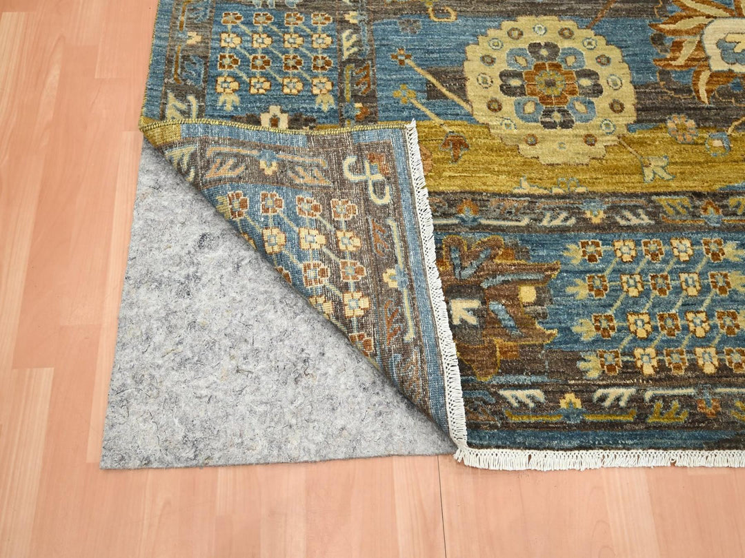 8'0" x 10'0" New Hand Knotted Brown Wool Rectangle Oriental Rug - MOA10275868