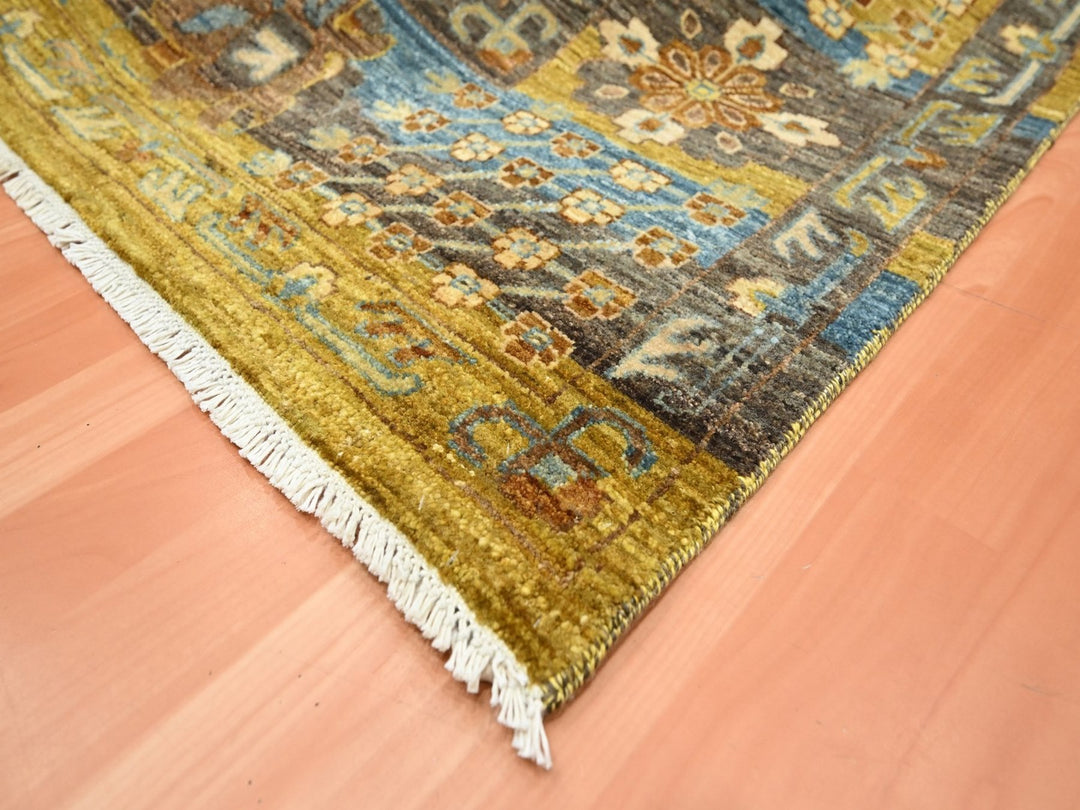 8'0" x 10'0" New Hand Knotted Brown Wool Rectangle Oriental Rug - MOA10275868