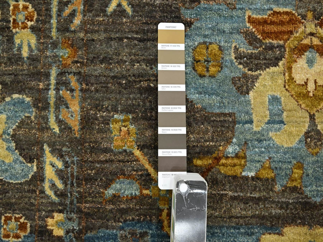 8'0" x 10'0" New Hand Knotted Brown Wool Rectangle Oriental Rug - MOA10275868