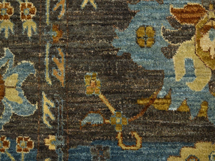 8'0" x 10'0" New Hand Knotted Brown Wool Rectangle Oriental Rug - MOA10275868