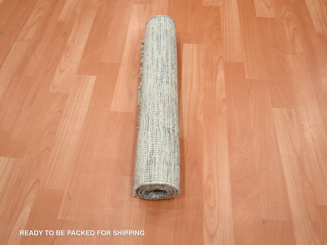 2'0" x 3'0" New Hand Knotted Ivory Silk Rectangle Oriental Rug - MOA10275877