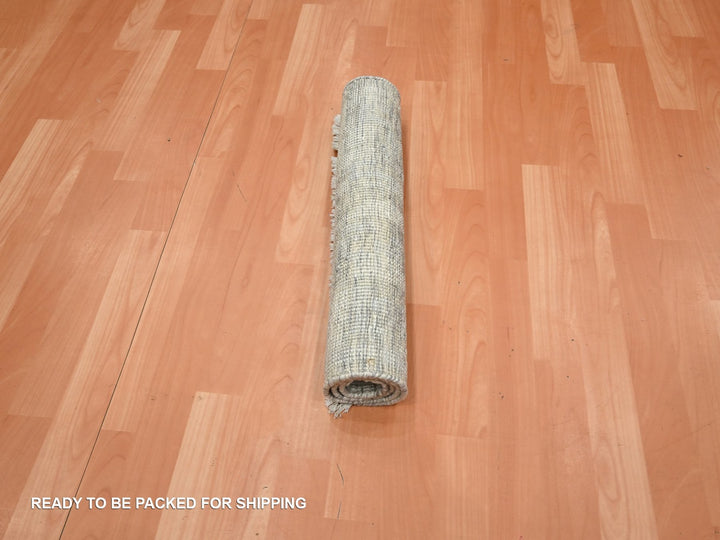 2'0" x 3'0" New Hand Knotted Ivory Silk Rectangle Oriental Rug - MOA10275878