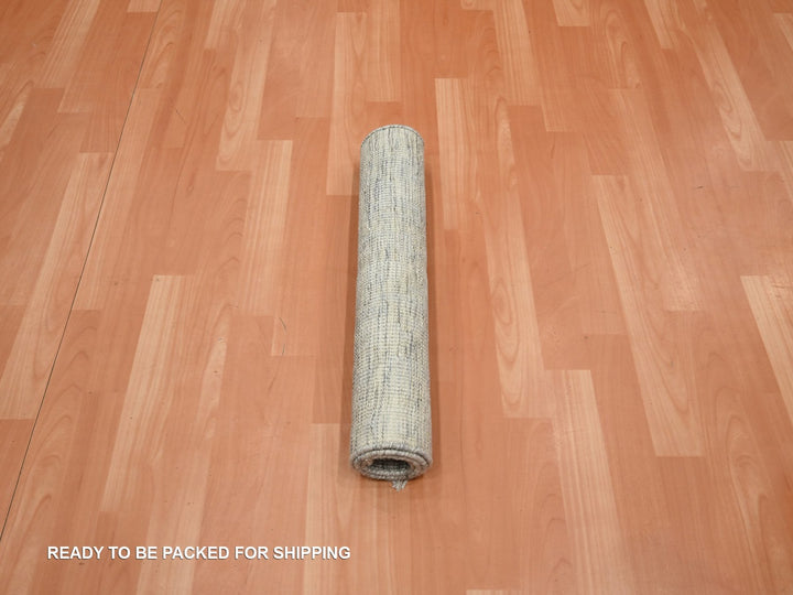 2'0" x 3'0" New Hand Knotted Ivory Silk Rectangle Oriental Rug - MOA10275879