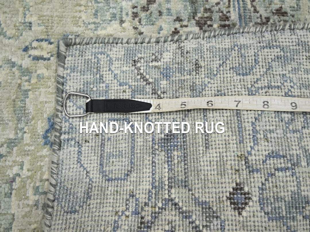 2'0" x 3'0" New Hand Knotted Ivory Wool & Silk Rectangle Oriental Rug - MOA10275880