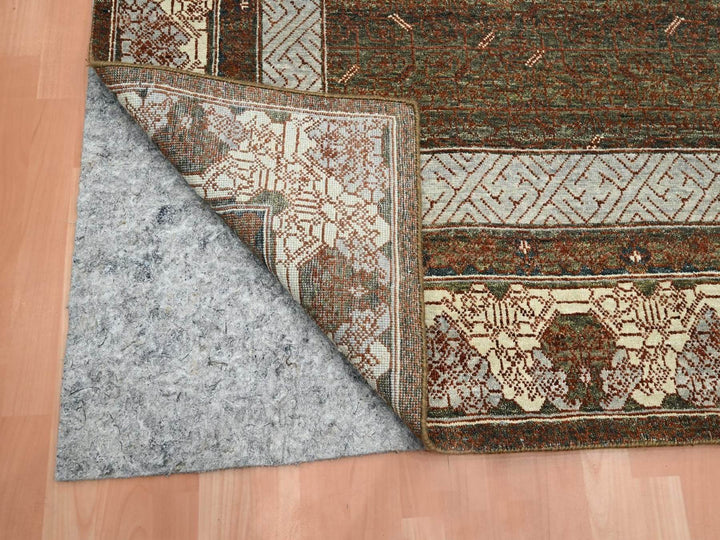 8'0" x 10'3" New Hand Knotted Brown Wool Rectangle Oriental Rug - MOA10275889