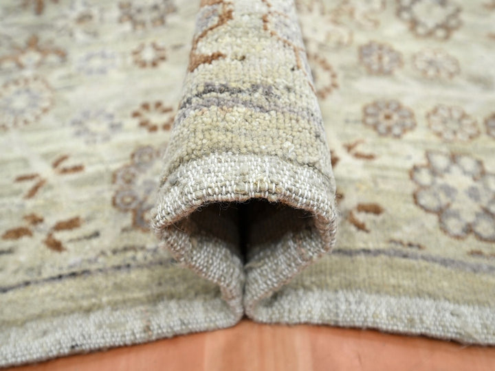 8'11" x 11'11" New Hand Knotted Beige Wool Rectangle Oriental Rug - MOA10275891